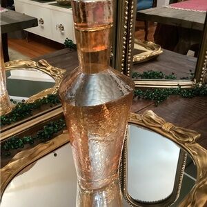 Anthropologie hand blown decanter   -Zaza iridescent honey luster collection